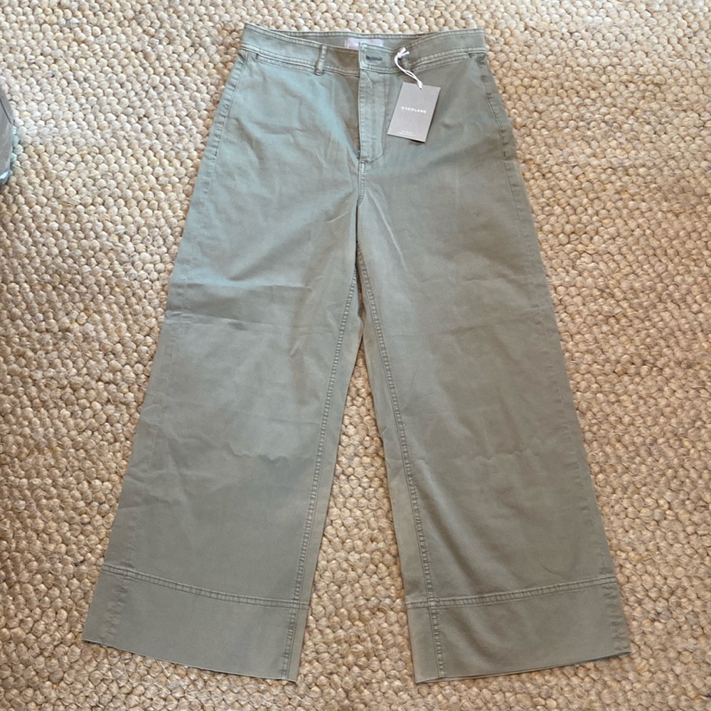 Everlane NWT green flare pants